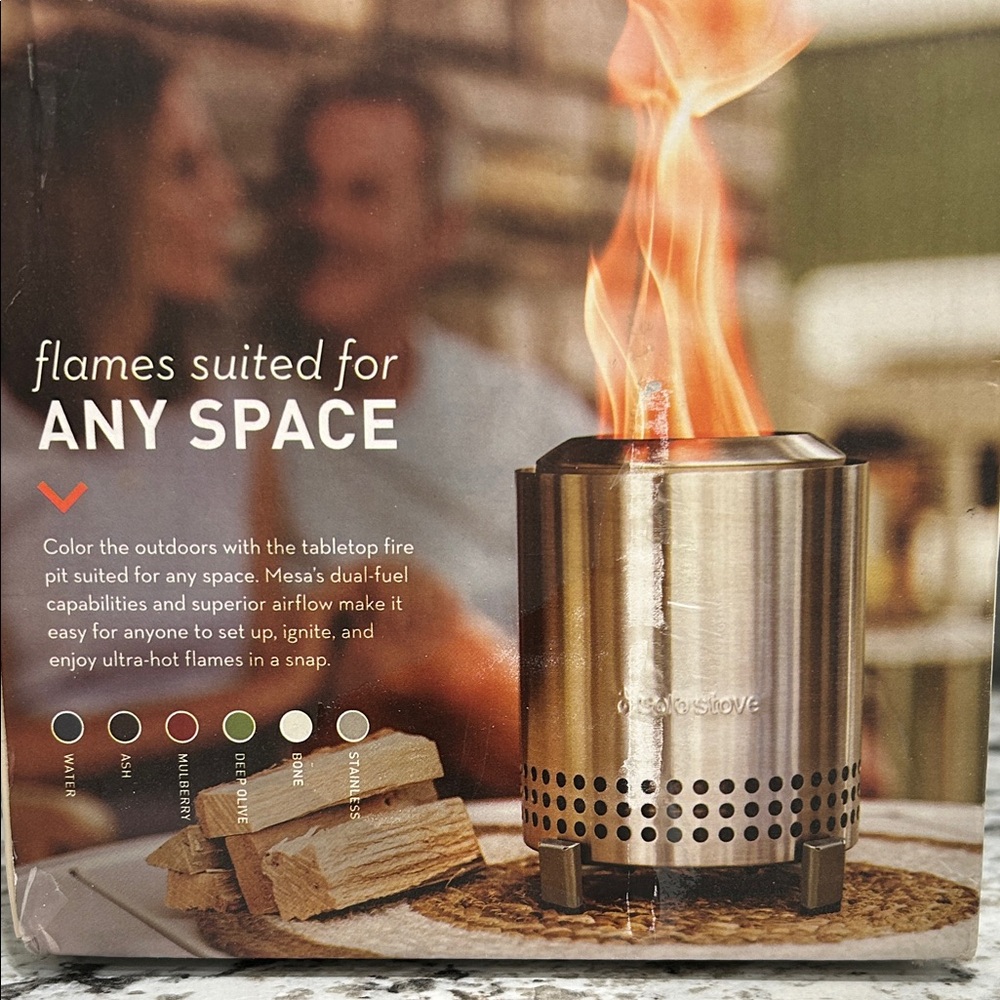 Solo Stove Mesa Tabletop Fire Pit!  Brand new in bone color.